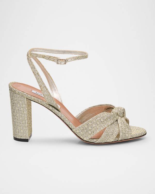 Honeycomb Nina Knot Ankle-Strap Sandals